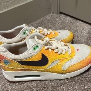Nike ' Vibrant Orange and White Sneakers